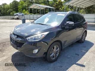 2014 Hyundai Tucson Walking Dead Edition with VIN KM8JUCAG8EU936627, listed as a Copart auction lot 56313984 with 109,412 mi miles and Salvage title. Bid and sale history available at DreamBid. Image 1.