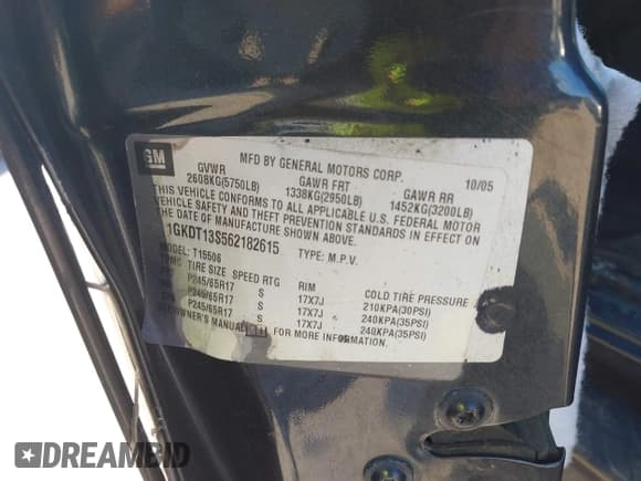 ✅ 2006 GMC Envoy SLT • VIN: 1GKDT13S562182615 • Лот: 42791979. Опубликован ранее на IAAI с пробегом 207 999 миль. Бесплатный доступ к архиву аукционных продаж из США и подробный отчёт об истории автомобиля на DreamBid. Изображение 9.