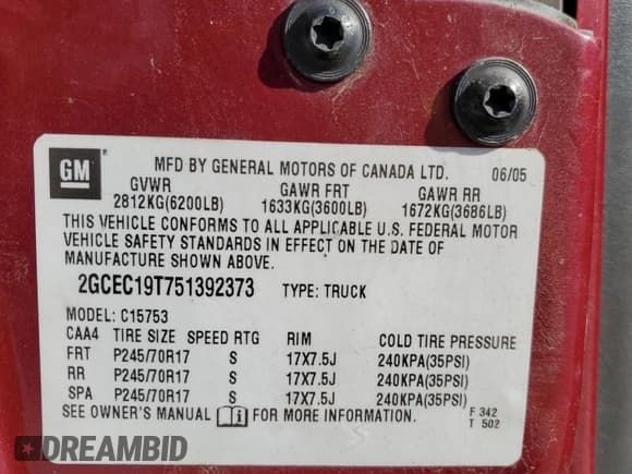 ✅ 2005 Chevrolet Silverado 1500 LT • VIN: 2GCEC19T751392373 • Лот: 53318345. Опубликован ранее на Copart с пробегом 206 126 миль. Бесплатный доступ к архиву аукционных продаж из США и подробный отчёт об истории автомобиля на DreamBid. Изображение 13.