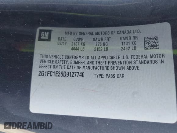 ✅ 2013 Chevrolet Camaro LT • VIN: 2G1FC1E36D9127740 • Lot: 42783243. Wystawiony na IAAI z przebiegiem 157 329 mil. Bezpłatny archiwum sprzedaży aukcyjnych z USA i szczegółowy raport historii pojazdu na DreamBid. Zdjęcie 9.
