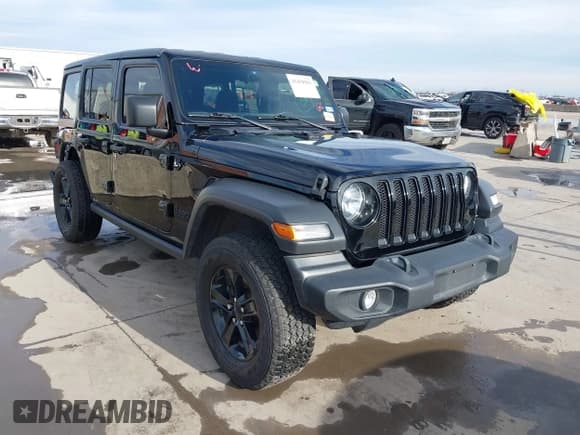 ✅ 2021 Jeep Wrangler Unlimited Sport S • VIN: 1C4HJXDN0MW817146 • Lot: 41459993. Wystawiony na IAAI z przebiegiem 20 367 mil. Bezpłatny archiwum sprzedaży aukcyjnych z USA i szczegółowy raport historii pojazdu na DreamBid. Zdjęcie 1.