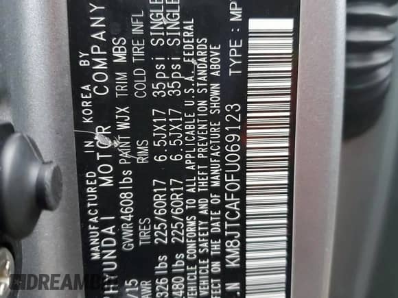 2015 Hyundai Tucson GLS z VIN KM8JTCAF0FU069123, wystawiony jako Copart lot #74637823 z przebiegiem 82 869 mil mil oraz . Historia ofert i sprzedaży dostępna na DreamBid. Obrazek 13.