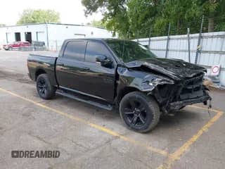 2018 Ram 1500 Night with VIN 1C6RR7MTXJS313595, listed as a IAAI auction lot 42755494 with 135,765 mi miles and . Bid and sale history available at DreamBid. Image 1.