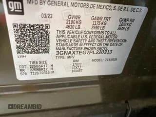 ✅ 2023 Chevrolet Equinox LT • VIN: 3GNAXTEG7PL220313 • Lot: 42788987. Wystawiony na IAAI z przebiegiem 16 367 mil. Bezpłatny archiwum sprzedaży aukcyjnych z USA i szczegółowy raport historii pojazdu na DreamBid. Zdjęcie 1.