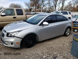 ✅ 2015 Chevrolet Cruze LT • VIN: 1G1PE5SB5F7286304 • Lot: 68357742. Listed on Copart with 130,129 mi. Free auction sales archive from the USA and detailed vehicle history report at DreamBid. Image 1.