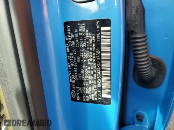 ✅ 2019 Hyundai Kona SEL • VIN: KM8K6CAA4KU337584 • Лот: 73926564. Опубликован ранее на Copart с пробегом 23 289 миль. Бесплатный доступ к архиву аукционных продаж из США и подробный отчёт об истории автомобиля на DreamBid. Изображение 14.