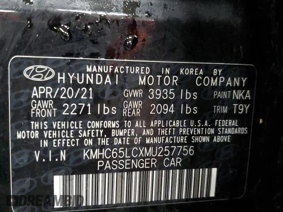 ✅ 2021 Hyundai Ioniq Blue • VIN: KMHC65LCXMU257756 • Лот: 87635885. Опубликован ранее на Copart с пробегом Не указан. Бесплатный доступ к архиву аукционных продаж из США и подробный отчёт об истории автомобиля на DreamBid. Изображение 13.