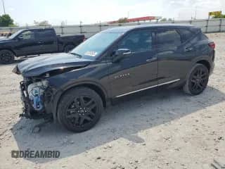 2019 Chevrolet Blazer Premier z VIN 3GNKBFRS3KS675211, wystawiony jako Copart lot #63753535 z przebiegiem 79 641 mil mil oraz Szkoda całkowita • Salvage title. Historia ofert i sprzedaży dostępna na DreamBid. Obrazek 1.