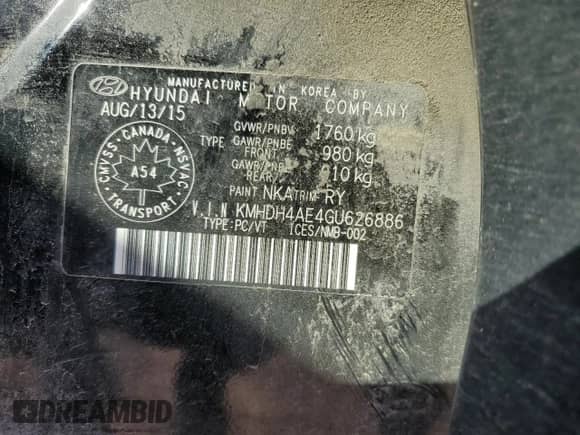 ✅ 2016 Hyundai Elantra Value Edition • VIN: KMHDH4AE4GU626886 • Lot: 85871835. Wystawiony na Copart z przebiegiem 250 819 mil mil. Skorzystaj z bezpłatnego archiwum sprzedaży aukcyjnych z USA i zobacz szczegółowy raport historii pojazdu na DreamBid. Zdjęcie 13.