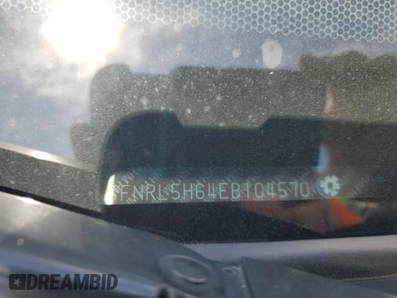 ✅ 2014 Honda Odyssey EX-L • VIN: 5FNRL5H64EB104570 • Lot: 56382095. Listed on Copart with 172,706 mi. Free auction sales archive from the USA and detailed vehicle history report at DreamBid. Image 13.