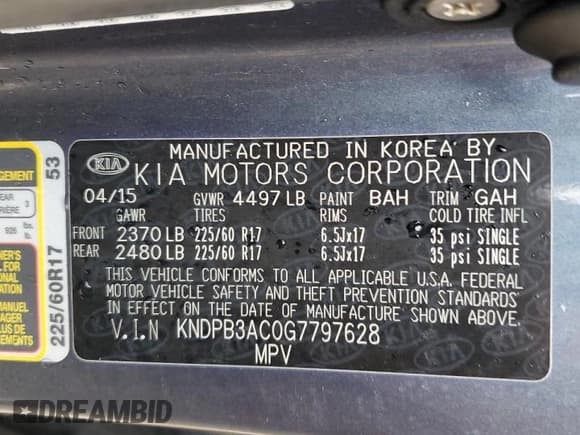 ✅ 2016 Kia Sportage LX • VIN: KNDPB3AC0G7797628 • Лот: 93214405. Опубликован ранее на Copart с пробегом 111 614 миль. Бесплатный доступ к архиву аукционных продаж из США и подробный отчёт об истории автомобиля на DreamBid. Изображение 14.