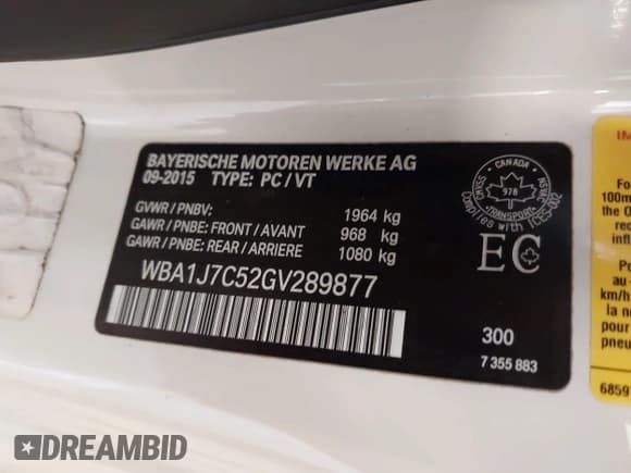 ✅ 2016 BMW 2 Series M235i • VIN: WBA1J7C52GV289877 • Лот: 42396578. Опубликован ранее на IAAI с пробегом 62 496 миль. Бесплатный доступ к архиву аукционных продаж из США и подробный отчёт об истории автомобиля на DreamBid. Изображение 9.