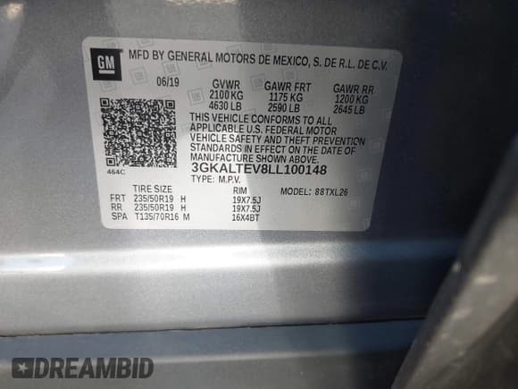 ✅ 2020 GMC Terrain SLE • VIN: 3GKALTEV8LL100148 • Lot: 43680674. Wystawiony na IAAI z przebiegiem 76 929 mil. Bezpłatny archiwum sprzedaży aukcyjnych z USA i szczegółowy raport historii pojazdu na DreamBid. Zdjęcie 9.