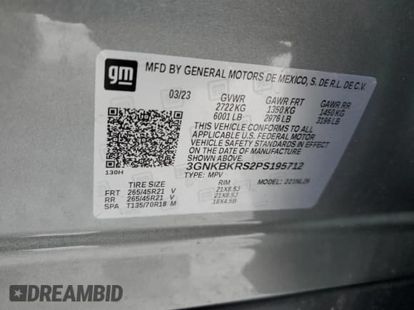 ✅ 2023 Chevrolet Blazer RS • VIN: 3GNKBKRS2PS195712 • Lot: 88147895. Wystawiony na Copart z przebiegiem 24 268 mil. Bezpłatny archiwum sprzedaży aukcyjnych z USA i szczegółowy raport historii pojazdu na DreamBid. Zdjęcie 13.