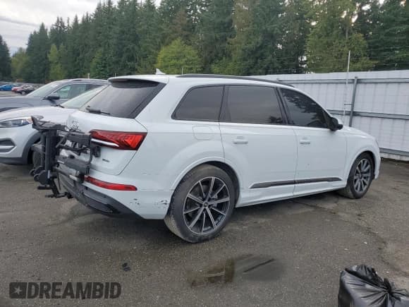 ✅ 2021 Audi Q7 Prestige • VIN: WA1VXAF7XMD020616 • Lot: 86183005. Listed on Copart with Not provided. Free auction sales archive from the USA and detailed vehicle history report at DreamBid. Image 3.