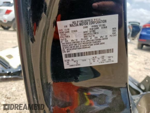 ✅ 2009 Mazda Tribute Sport • VIN: 4F2CZ027X9KM06642 • Лот: 58707415. Опубликован ранее на Copart с пробегом 152 497 миль. Бесплатный доступ к архиву аукционных продаж из США и подробный отчёт об истории автомобиля на DreamBid. Изображение 14.