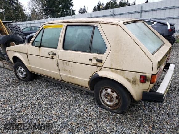 ✅ 1981 Volkswagen Rabbit • VIN: 1VWFB0178BV188835 • Lot: 44329045. Listed on Copart with 102,076 mi. Free auction sales archive from the USA and detailed vehicle history report at DreamBid. Image 2.
