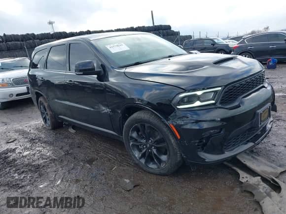 2021 Dodge Durango R/T with VIN 1C4SDJCT2MC837619, listed as a IAAI auction lot 41579641 with 49,603 mi miles and . Bid and sale history available at DreamBid. Image 1.