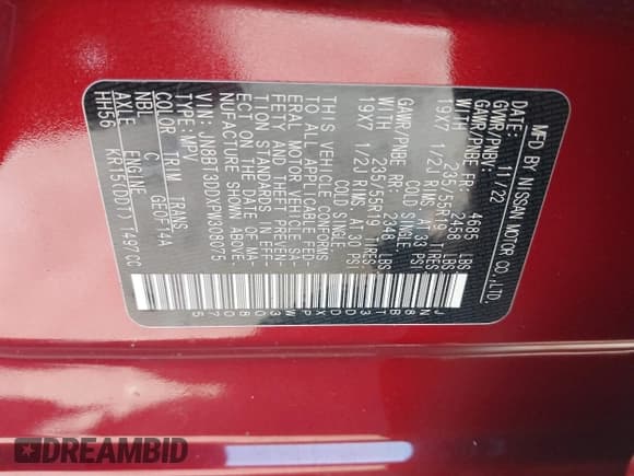 ✅ 2023 Nissan Rogue Platinum • VIN: JN8BT3DDXPW308075 • Lot: 42078604. Wystawiony na IAAI z przebiegiem Nie podano. Bezpłatny archiwum sprzedaży aukcyjnych z USA i szczegółowy raport historii pojazdu na DreamBid. Zdjęcie 9.