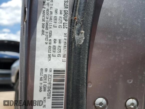 ✅ 2013 Dodge Challenger R/T Classic • VIN: 2C3CDYBT3DH675970 • Lot: 59985025. Listed on Copart with 87,798 mi. Free auction sales archive from the USA and detailed vehicle history report at DreamBid. Image 12.