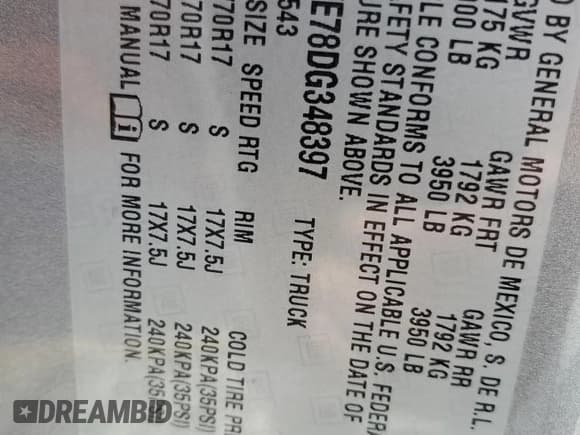 ✅ 2013 GMC Sierra 1500 SLE • VIN: 3GTP2VE78DG348397 • Лот: 85871185. Опубликован ранее на Copart с пробегом 165 319 миль. Бесплатный доступ к архиву аукционных продаж из США и подробный отчёт об истории автомобиля на DreamBid. Изображение 12.