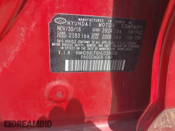 ✅ 2017 Hyundai Elantra SE • VIN: KMHD84LF6HU339606 • Lot: 42833925. Wystawiony na IAAI z przebiegiem 102 444 mil. Bezpłatny archiwum sprzedaży aukcyjnych z USA i szczegółowy raport historii pojazdu na DreamBid. Zdjęcie 9.