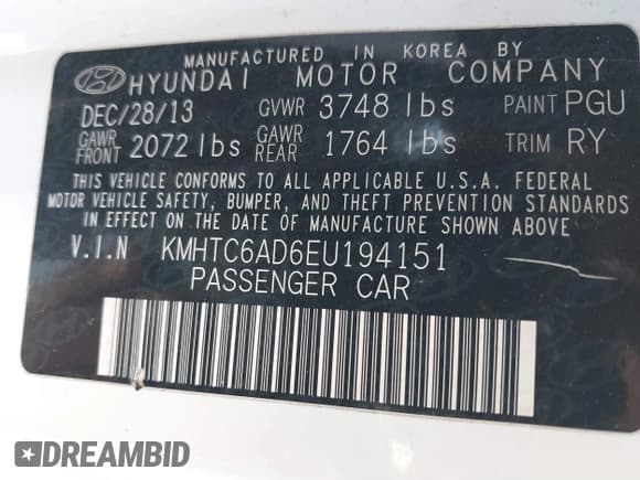 ✅ 2014 Hyundai Veloster • VIN: KMHTC6AD6EU194151 • Lot: 41775835. Wystawiony na IAAI z przebiegiem 111 136 mil. Bezpłatny archiwum sprzedaży aukcyjnych z USA i szczegółowy raport historii pojazdu na DreamBid. Zdjęcie 9.