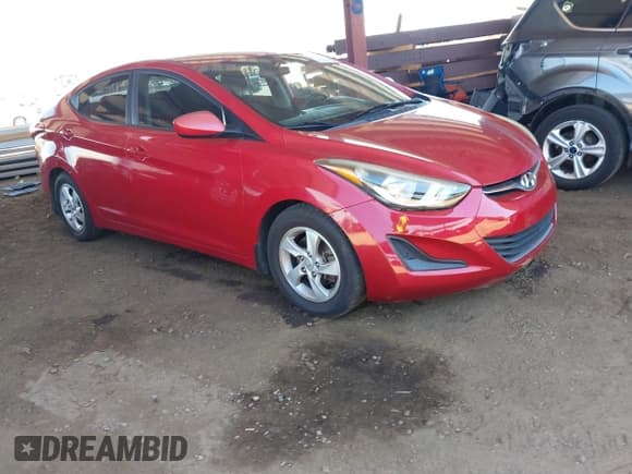 ✅ 2015 Hyundai Elantra SE • VIN: KMHDH4AE2FU458891 • Lot: 42821027. Listed on IAAI with 127,669 mi. Free auction sales archive from the USA and detailed vehicle history report at DreamBid. Image 1.