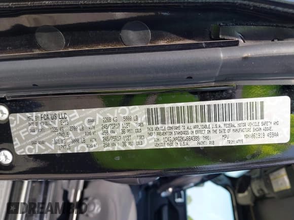 ✅ 2019 Jeep Wrangler Sport S • VIN: 1C4GJXAG2KW664395 • Lot: 42683888. Listed on IAAI with 72,742 mi. Free auction sales archive from the USA and detailed vehicle history report at DreamBid. Image 9.