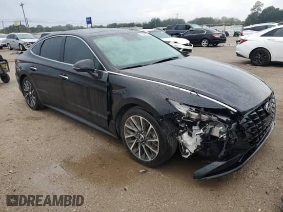 2022 Hyundai Sonata Limited with VIN KMHL34J21NA194921, listed as a Copart auction lot 81644765 with 75,974 mi miles and Salvage title. Bid and sale history available at DreamBid. Image 4.