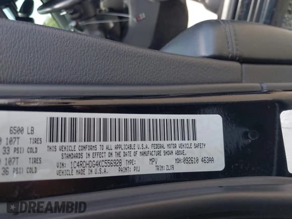 ✅ 2019 Dodge Durango GT Plus • VIN: 1C4RDHDG4KC556928 • Лот: 43015651. Опубликован ранее на IAAI с пробегом 132 711 миль. Бесплатный доступ к архиву аукционных продаж из США и подробный отчёт об истории автомобиля на DreamBid. Изображение 9.