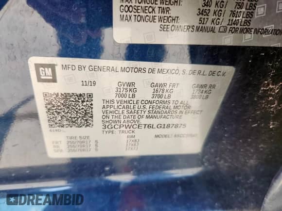 2020 Chevrolet Silverado 1500 LT с VIN 3GCPWCET6LG187875, выставлен на аукционе Copart как лот 61908555 с пробегом 117 321 миль миль и Чистый • Clean title. История ставок и продаж доступна на DreamBid. Изображение 12.