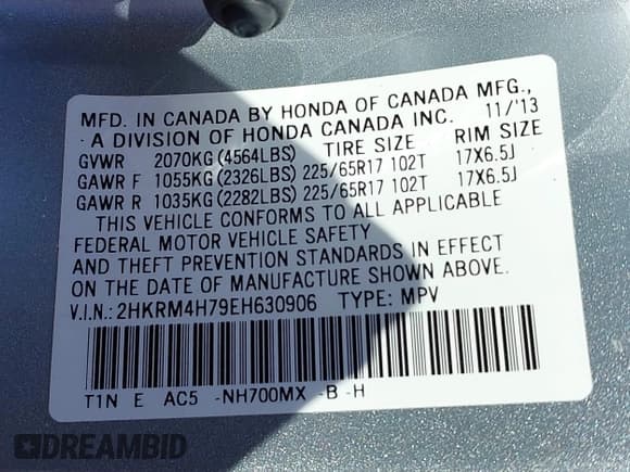 ✅ 2014 Honda CR-V EX-L • VIN: 2HKRM4H79EH630906 • Lot: 41857046. Listed on IAAI with 158,749 mi. Free auction sales archive from the USA and detailed vehicle history report at DreamBid. Image 9.