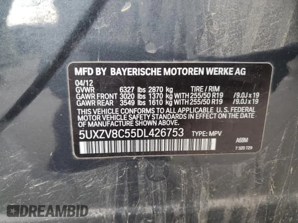 ✅ 2013 BMW X5 xDrive50i • VIN: 5UXZV8C55DL426753 • Lot: 61304835. Wystawiony na Copart z przebiegiem 107 672 mil. Bezpłatny archiwum sprzedaży aukcyjnych z USA i szczegółowy raport historii pojazdu na DreamBid. Zdjęcie 14.