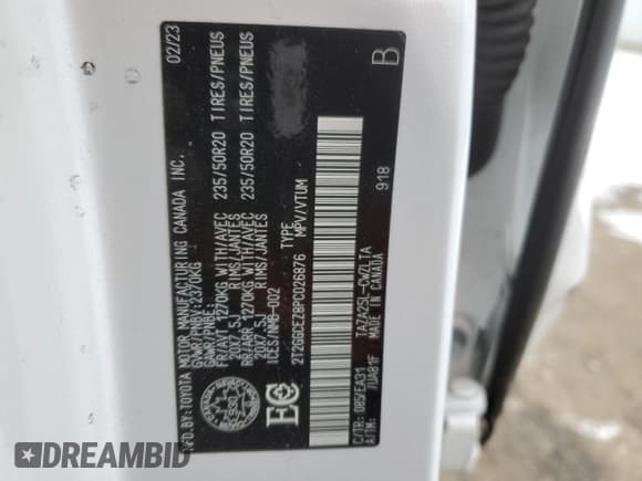 ✅ 2023 Lexus NX 350 Premium • VIN: 2T2GGCEZ8PC026876 • Lot: 46683055. Listed on Copart with 52,587 mi. Free auction sales archive from the USA and detailed vehicle history report at DreamBid. Image 13.