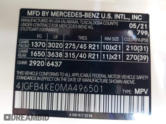 ✅ 2021 Mercedes-Benz GLE 350 • VIN: 4JGFB4KE0MA496501 • Lot: 42653261. Wystawiony na IAAI z przebiegiem 22 676 mil. Bezpłatny archiwum sprzedaży aukcyjnych z USA i szczegółowy raport historii pojazdu na DreamBid. Zdjęcie 9.