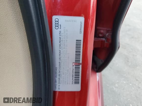 ✅ 2015 Audi A6 Prestige • VIN: WAUHMBFC5FN013985 • Lot: 81923565. Listed on Copart with 87,604 mi. Free auction sales archive from the USA and detailed vehicle history report at DreamBid. Image 12.