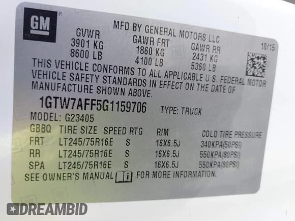 ✅ 2016 GMC Savana Cargo • VIN: 1GTW7AFF5G1159706 • Лот: 42018527. Опубликован ранее на IAAI с пробегом 103 497 миль. Бесплатный доступ к архиву аукционных продаж из США и подробный отчёт об истории автомобиля на DreamBid. Изображение 9.