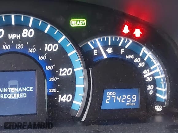 ✅ 2012 Toyota Camry LE • VIN: 4T1BD1FK8CU001806 • Lot: 43769713. Listed on IAAI with 274,259 mi. Free auction sales archive from the USA and detailed vehicle history report at DreamBid. Image 15.