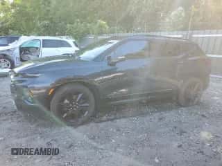 2019 Chevrolet Blazer RS with VIN 3GNKBJRSXKS660286, listed as a Copart auction lot 60088434 with 28,981 mi miles and Salvage title. Bid and sale history available at DreamBid. Image 1.