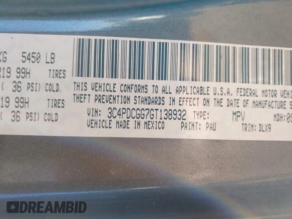 ✅ 2016 Dodge Journey Crossroad • VIN: 3C4PDCGG7GT138932 • Лот: 41311882. Опубликован ранее на IAAI с пробегом 131 734 миль. Бесплатный доступ к архиву аукционных продаж из США и подробный отчёт об истории автомобиля на DreamBid. Изображение 9.