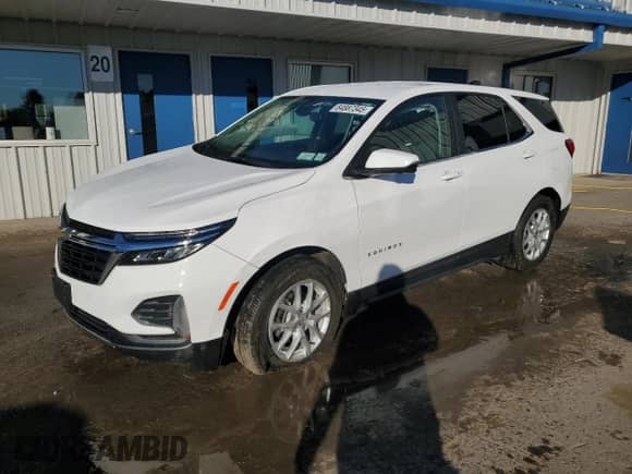 2024 Chevrolet Equinox LT with VIN 3GNAXUEG3RL341901, listed as a Copart auction lot 84887345 with 22,396 mi miles and Salvage title. Bid and sale history available at DreamBid. Image 1.