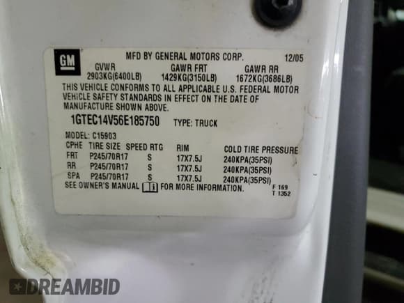 ✅ 2006 GMC Sierra 1500 Work Truck • VIN: 1GTEC14V56E185750 • Лот: 49774445. Опубликован ранее на Copart с пробегом 204 648 миль. Бесплатный доступ к архиву аукционных продаж из США и подробный отчёт об истории автомобиля на DreamBid. Изображение 12.