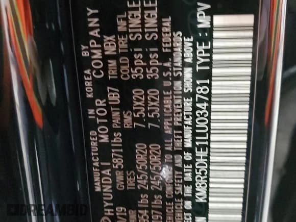 ✅ 2020 Hyundai Palisade Limited • VIN: KM8R5DHE1LU034781 • Лот: 85521354. Опубликован ранее на Copart с пробегом 83 603 миль. Бесплатный доступ к архиву аукционных продаж из США и подробный отчёт об истории автомобиля на DreamBid. Изображение 14.