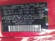 ✅ 2013 Hyundai Veloster w/Black Int • VIN: KMHTC6AD1DU118187 • Лот: 43417935. Опубликован ранее на IAAI с пробегом 125 169 миль. Бесплатный доступ к архиву аукционных продаж из США и подробный отчёт об истории автомобиля на DreamBid. Изображение 9.