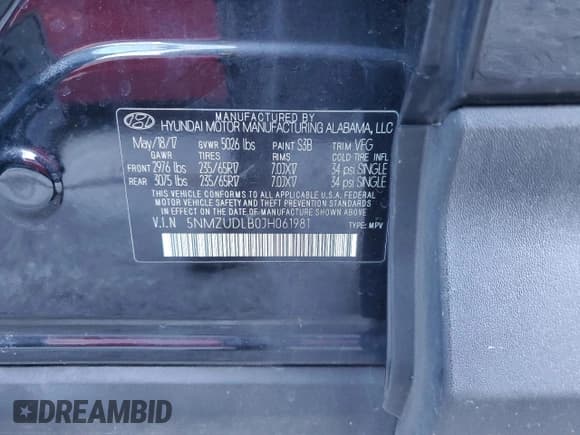 ✅ 2018 Hyundai Santa Fe 2.4L • VIN: 5NMZUDLB0JH061981 • Лот: 79767683. Опубликован ранее на Copart с пробегом 26 987 миль. Бесплатный доступ к архиву аукционных продаж из США и подробный отчёт об истории автомобиля на DreamBid. Изображение 13.