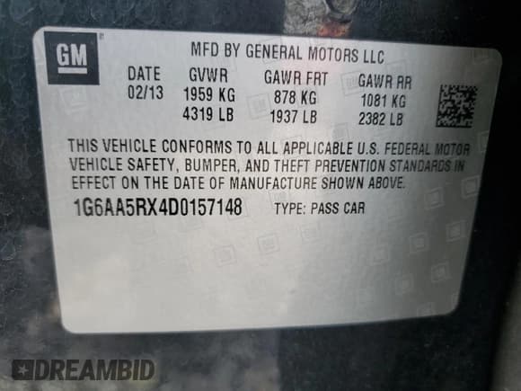 ✅ 2013 Cadillac ATS • VIN: 1G6AA5RX4D0157148 • Lot: 68483825. Wystawiony na Copart z przebiegiem 111 879 mil. Bezpłatny archiwum sprzedaży aukcyjnych z USA i szczegółowy raport historii pojazdu na DreamBid. Zdjęcie 12.