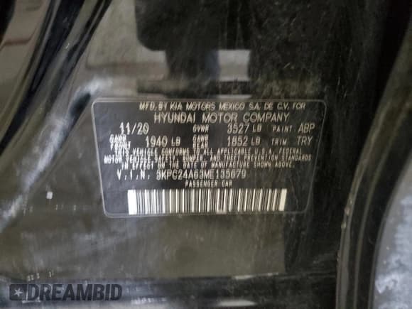 ✅ 2021 Hyundai Accent SE • VIN: 3KPC24A63ME135679 • Лот: 87753685. Опубликован ранее на Copart с пробегом 67 272 миль. Бесплатный доступ к архиву аукционных продаж из США и подробный отчёт об истории автомобиля на DreamBid. Изображение 13.