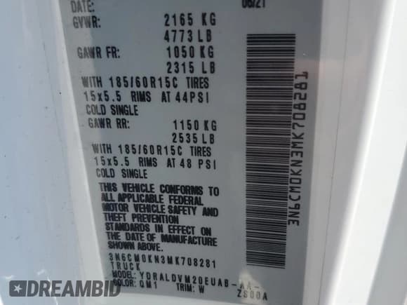 ✅ 2021 Nissan NV200 SV • VIN: 3N6CM0KN3MK708281 • Lot: 71660495. Wystawiony na Copart z przebiegiem 49 549 mil. Bezpłatny archiwum sprzedaży aukcyjnych z USA i szczegółowy raport historii pojazdu na DreamBid. Zdjęcie 13.