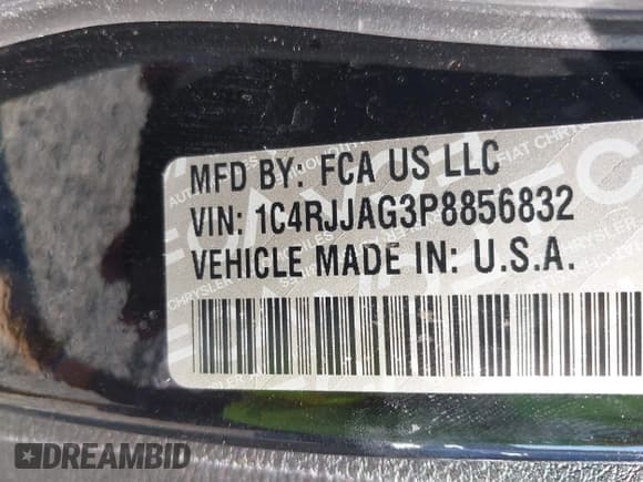 ✅ 2023 Jeep Grand Cherokee Laredo • VIN: 1C4RJJAG3P8856832 • Lot: 43250627. Listed on IAAI with 26,006 mi. Free auction sales archive from the USA and detailed vehicle history report at DreamBid. Image 9.